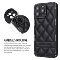 thumbnail image 7 of Dteck for Apple iPhone 13 6.1 inch,Diamond-shaped Pattern Leather Shockproof Anti-scratch Stylish Camera Lens Protection Phone Case,Black, 7 of 7