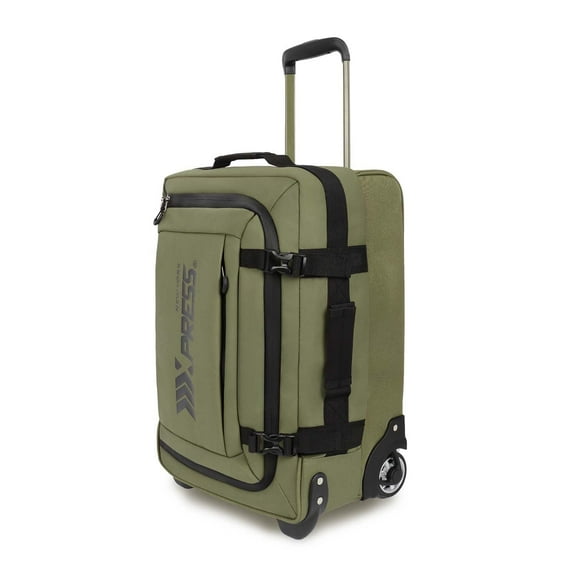 20" Carry On Luggage Airline Approved,Softside Suitcase with Wheels Heavy-Duty Waterproof Wheeled Luggage Bag, Army Green - TA069