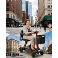 thumbnail image 6 of 15 Miles Long Range 4 Wheels Mobility Scooter for Adults&Seniors-Lightweight Fully Automatic Folding Scooter, 46lbs with 350W Powered Electric Wheelchair,Lithium Battery, Airline-Approved,Red, 6 of 8