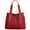 Burgundy, variant on Women Tote Shoulder Handbag Water resistant Nylon Hobo Purse Multi Pocket Top Handle Shopper Shoulder Bag