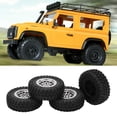 thumbnail image 4 of RC Car Tires Tyre Wheel, Exquisite Workmanship RC Car Tyre Wheel Shock Absorption 4PCS Wear Resistance  For WPL B14 B24 C14 C24 For MN D90 D91 D96 D99 R789BL Black,R789S Silver, 4 of 8