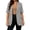 Gray, variant on Womens Short Sleeve Blazer Open Front Lightweight Button Casual Work Suit Jacket