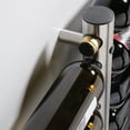 thumbnail image 4 of Qtmnekly - Portabotellas de vino de alta calidad, de acero inoxidable, para montar en la pared, para el hogar, para cocina, 8 agujeros, 4 of 6