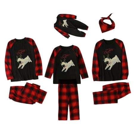 

Christmas Pajamas for Family Christmas Elk Printed Blouse Tops Pants Family Matching Pajamas Set