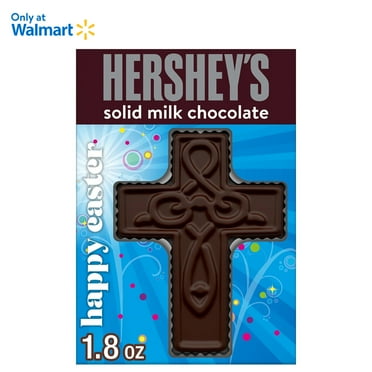 Hershey's Solid Milk Chocolate Cross Easter Candy, Gift Box 1.8 oz
