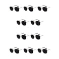 thumbnail image 1 of Gafas de sol cuadradas pequeñas Sonducket Lentes polarizadas Plata negro gris C1, 1 of 6