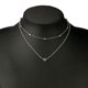 thumbnail image 1 of Joyas amor collar simple de dos capas cobre melocotón corazón clavícula multicapa collar en forma de corazón cadena de cuentas femenina, 1 of 5