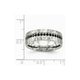 thumbnail image 7 of White Stainless Steel Ring Band Wedding Cubic Zirconia CZ, 7 of 7