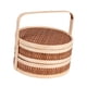 thumbnail image 4 of Cesta de bambú, cesta de regalo, portátil de doble capa con tapa, contenedor de transporte de viaje para frutas, pasteles, aperitivos, 4 of 9