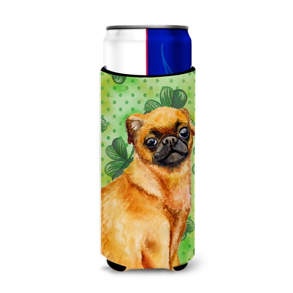 Carolines Treasures BB9841MUK Small Brabant Griffon St Patricks Michelob Ultra Hugger for slim cans  Slim Can multicolor