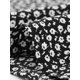thumbnail image 5 of Women's Plus Size Shirt Flare Short Sleeve Leaves Button Down Collar Chiffon Blouse Black 2X, 5 of 6