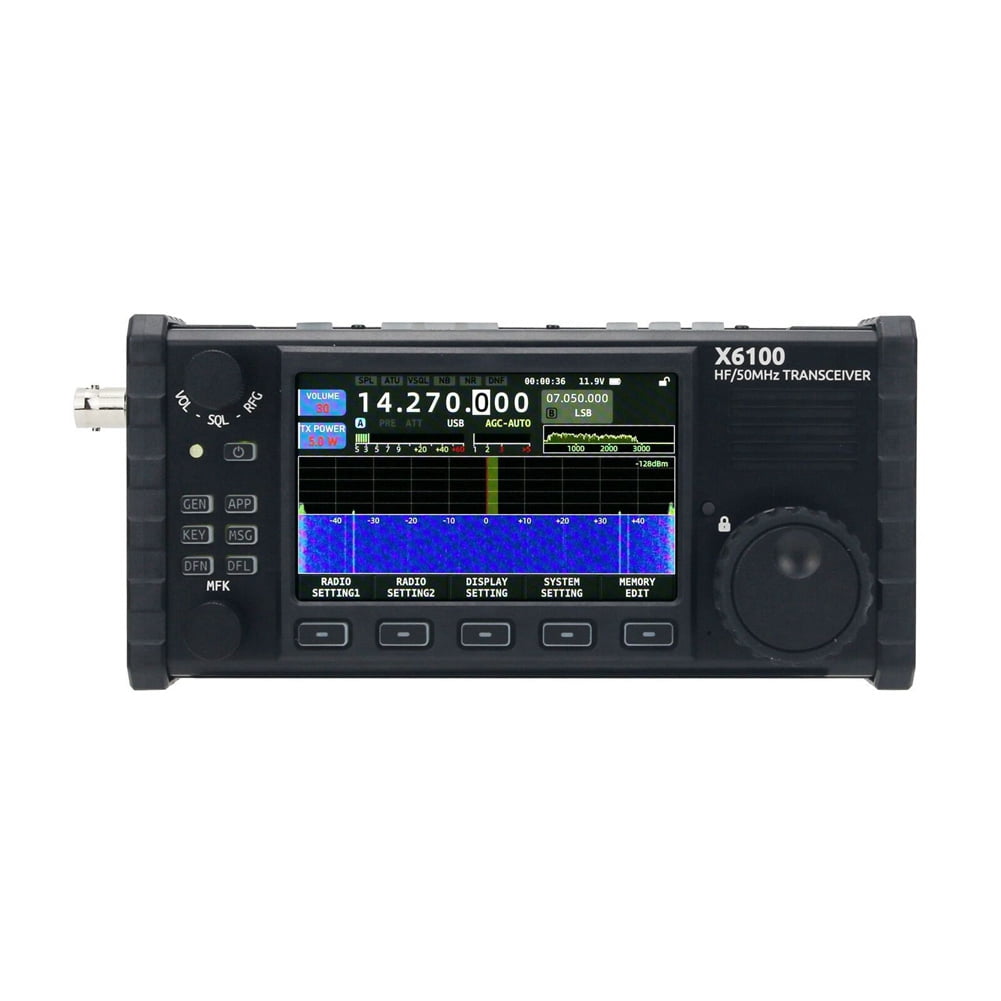 X6100 50MHz HF Transceiver All Mode Transceiver Portable SDR Transceiver with Antenna Tuner
