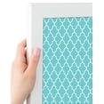 thumbnail image 4 of PinPix 24x16 Custom Cork Bulletin Board Quatrefoil Aqua Poster Board Has a Fabric Style Canvas Finish, Framed in Quatrefoil Aqua, by ArtToFrames (PinPix-278), 4 of 6