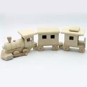 All Natural Wooden Regular Toy Train Set 17.32 inches Approved Child Safety