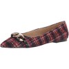 NINE WEST Womens Brinks2 Ballet Flat 7 Red Plaid