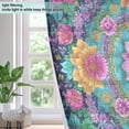 thumbnail image 4 of 2 Panels Set Blackout Curtains Thermal Insulated Sun Protection Room Darkening Drapes for Bedroom Colorful Delicate Floral, 4 of 7