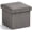 Dark Gray, variant on Ornavo Home 1 Pack Small Storage Ottoman Foldable Collapsible Cube Square Linen Ottoman Foot Rest Stool Seat, for Living Room, Bedroom, Home Office, Dorm - 12 x 12 x 12, Gray