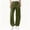 Army Green, variant on Women Barrel Travel Pants Elastic Waistband Tapered Leg Baggy Mid Rise Work Trousers Lounge Pant with Pockets