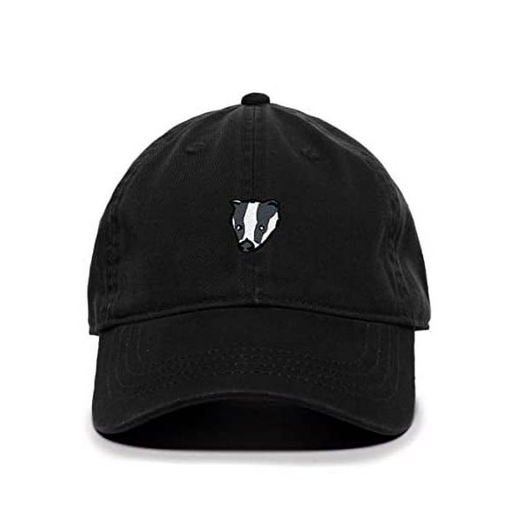 Tech Design American Badger Baseball Cap Embroidered Cotton Adjustable Dad Hat Black