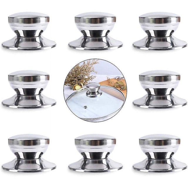 piezas de manijas de perilla de tapa de olla de acero inoxidable, manija de perilla de tapa de olla con tornillos, cocina casera Cookw