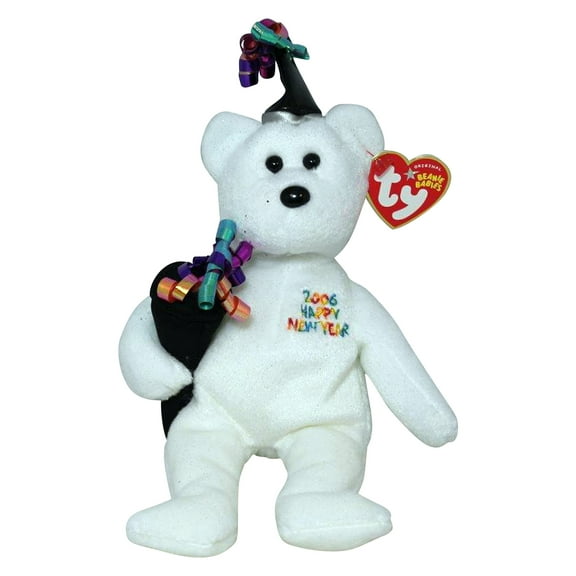 Ty Beanie Baby: New Year the Bear | Stuffed Animal | MWMT's