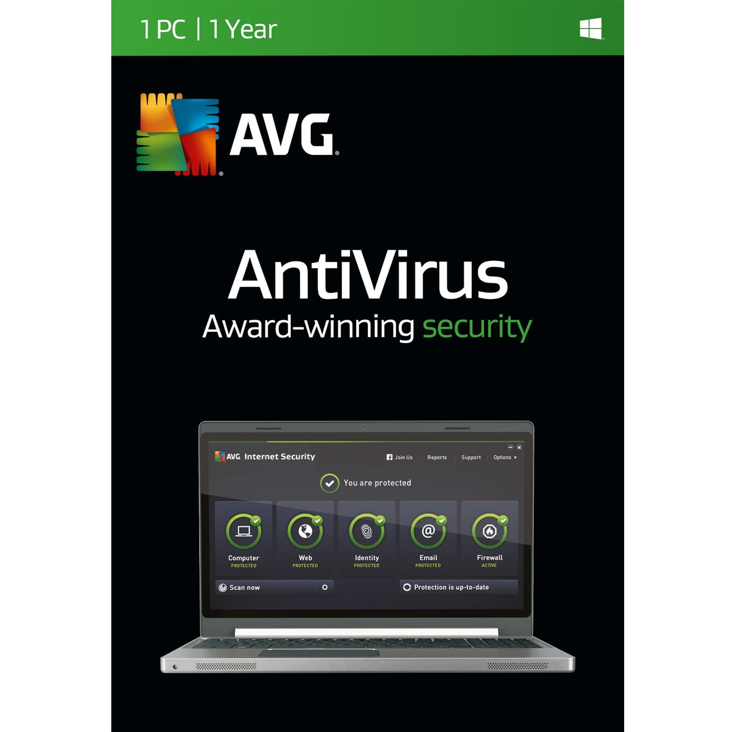 AVG Antivirus PRO16N12EN 1 PC 1 Year Advanced virus, malware ...