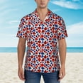 thumbnail image 2 of Gaeub Ladybugs Print Men's Hawaiian Shirt,Button Down Short Sleeves Shirts,Tropical Beach Casual Button Down Shirts,Large, 2 of 7
