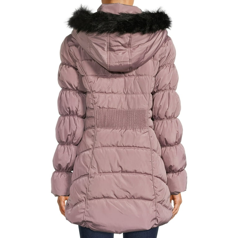 XOXO Women s Puffer Coat with Oversized Hood Walmart