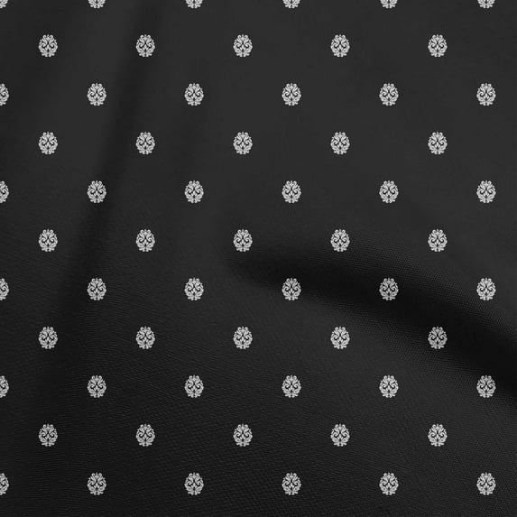 oneOone Cotton Jersey Black Fabric Asian Block Print Sewing Fabric By The Yard Printed Diy Clothing Sewing Supplies 58 Inch Wide