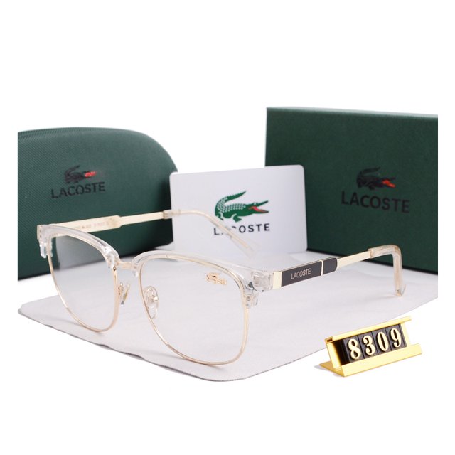 2023lacoste Moda semi-rimless Hombres Gafas De Sol Marca De Lujo Gradiente Lente Medio Llanta De Las Mujeres UV400