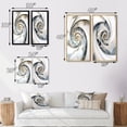 thumbnail image 4 of Designart "Abundance in Light Blue Spiral IV" Fractals Framed Wall Art Set Of 2 - Transitional Blue Framed Wall Art Set Of 2, 4 of 6