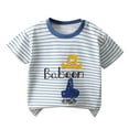 thumbnail image 2 of Nrmvnmi Toddler Boys' Short Sleeve Tees Cotton Casual "LOOK ME I FEEL SO COOL" Print Crewneck Summer Top Clothes T-Shirts Mothers Day Gifts 8-12 months, 2 of 3