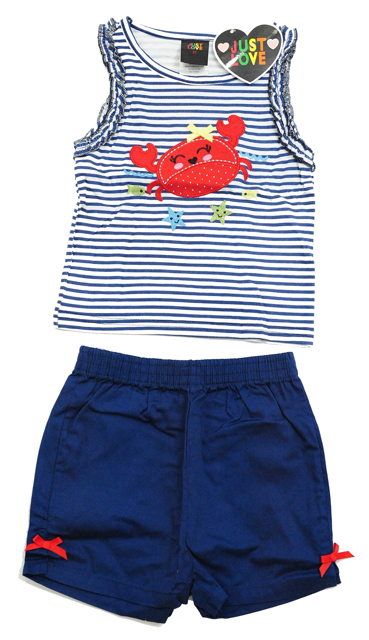2 Piece Girls Candy Gem Top & Shorts