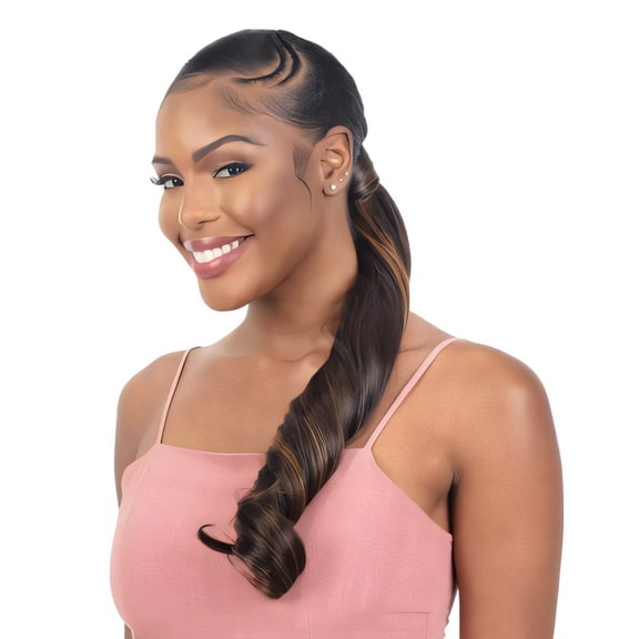 Bpolished Beauty Supply Shake N Go Pony Pro Synthetic Ponytail - French Roll Wave 24' - 24 / 1b