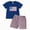 R415-Blue, variant on NOLDARES Independence Day Toddler Boy Outfit Short Sleeve Round Neck Tee Pull-on Shorts 2Pcs Set USA Flag Embroidery(Blue,2-3 Y)