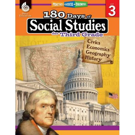 Grade 3 Practice Book - 180 Days of Social Studies for Third Grade (Grade 3) : Practice, Assess, Diagnose