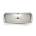 thumbnail image 4 of Primal Steel Titanium 8mm Ridged Edge Band, 4 of 7