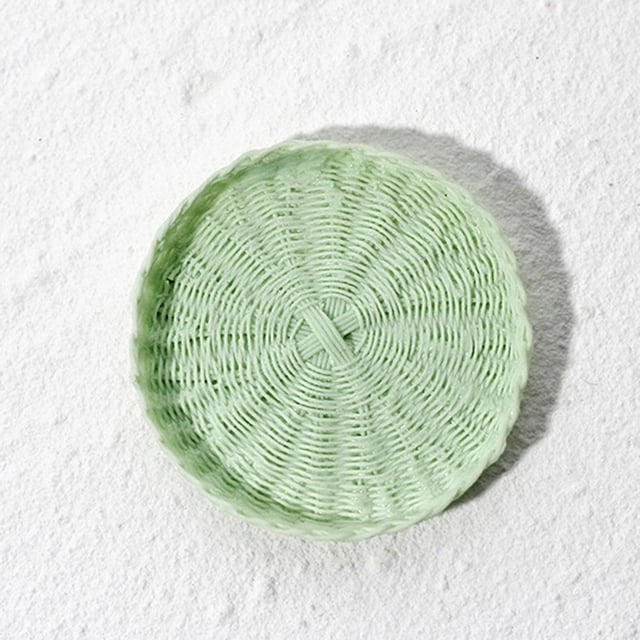 Bandeja de Té Casa de Muñecas perfecl utensilios Simulación Verde y L