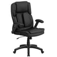 thumbnail image 2 of Flash Furniture Extreme Comfort High Back Black LeatherSoft Executive Swivel Ergonomic Office Chair with Flip-Up Arms, 2 of 12