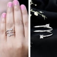 thumbnail image 3 of Rosec Jewels Lab Grown Diamond Wrap Ring for Women - EF-VS Quality Certified Diamond Ring - Ready to Gift, 14K White Gold, US 8.00, 3 of 7