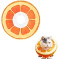 thumbnail image 1 of Collier pour Chat, Collier de Récupération pour Chat, Collier de Protection pour Chat Souple, Collier de Protection Réglable, Belles Oranges, pour après la Chirurgie Petit Chien de Chat, 1 of 5