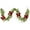 Norfolk Pine Garland, variant on Guvpev 9FT Christmas Garland with Lights, Lighted Norfolk Pine Garland for Mantel, Real Touch Artificial Green Christmas Garland with Large Velvet Bow for Indoor Outdoor Christmas Decor