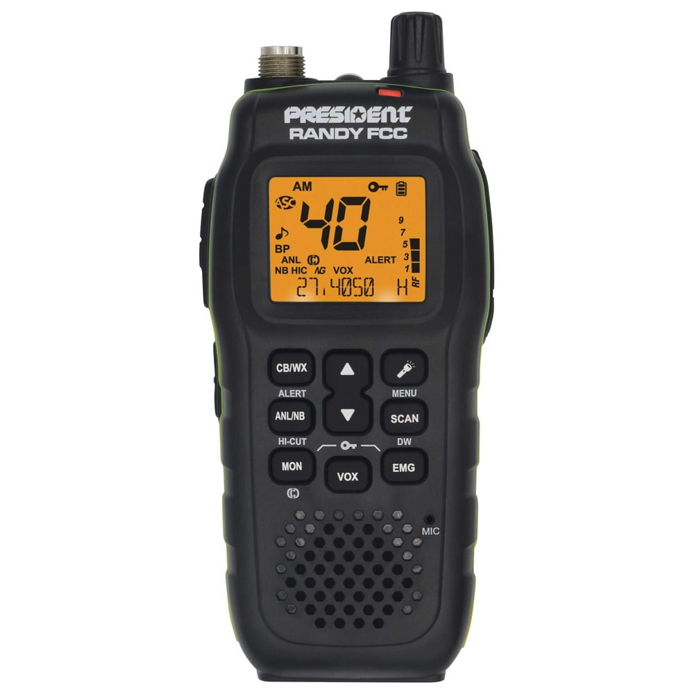 President Randy FCC Handheld or Mobile CB Radio with Weather Channel