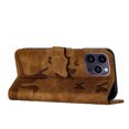 thumbnail image 4 of Compatible with iPhone 13 Pro Max Embossed Butterfly Cat Wallet Case with Card Slots Kickstand Cover, 4 of 5