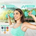 thumbnail image 5 of Yes4All 8lb Pair of Vinyl Hexagon Dumbbells - Dumbbells Set of 2 Hand Weights for Home Gym & Strength Training (2-15 lbs Weight Options) - Bermuda, 5 of 5