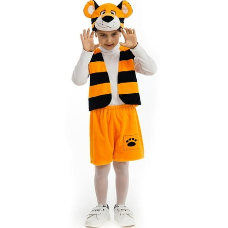 Bengal Tiger Animal size S Boys Plush Costume Dress-Up Play Kids 5