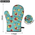 thumbnail image 6 of Pioneer Flower Floral Print Pattern Oven Mitt 2-Pack Set, Heat Resistant Kitchen Gloves, 7.7" X 12", 6 of 6