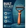 thumbnail image 4 of Pet Pro Grooming Tool, Deshedding Dog Brush Undercoat Rake Double Sided Cat Brushes Long Hair Dematting Comb Professional Extra-Wide Stainless Steel Teeth Supplies for Matted Fur on Cats Dogs, 4 of 8