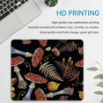 thumbnail image 4 of Black Mushroom Leaves Mouse Pad Vintage Washable Autumn Design, NonSlip Rubber Base, 9.5x7.9 Inch, Ideal for Gaming, Office, and Laptop Use, Adds a Rustic Charm, 4 of 6