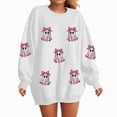 thumbnail image 2 of Godom Halloween Sweatshirts for Women Ghost Graphic Crewneck Long Sleeve Pullover Tops Loose Fit Soft Knit Ribbed Casual Fall Winter Outfits, 2 of 6